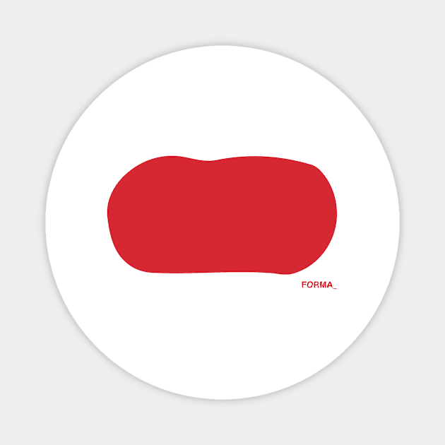 Red ellipse forma Magnet by Formas_